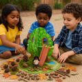 Woodland Treehouse Playset| Multi-Level with Steps & Swing