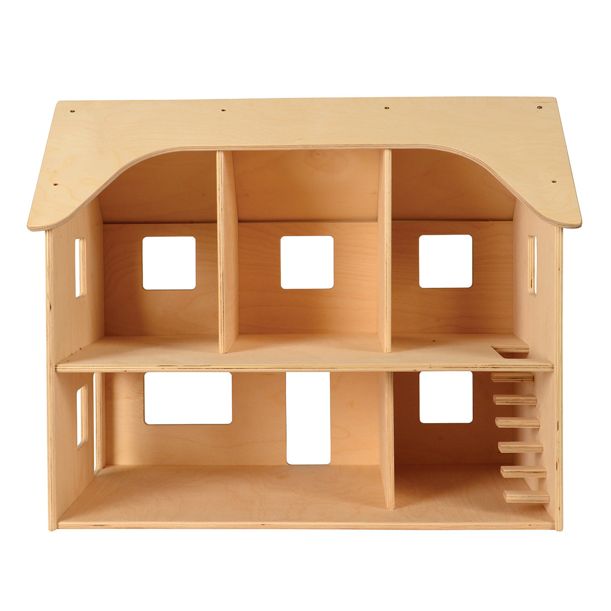 Sturdy Baltic Birch Wooden Dollhouse | Open-Ended Play for Ages 3+