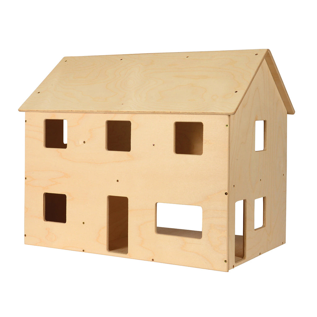 Sturdy Baltic Birch Wooden Dollhouse | Open-Ended Play for Ages 3+