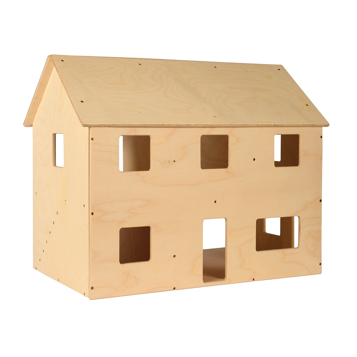 Sturdy Baltic Birch Wooden Dollhouse | Open-Ended Play for Ages 3+