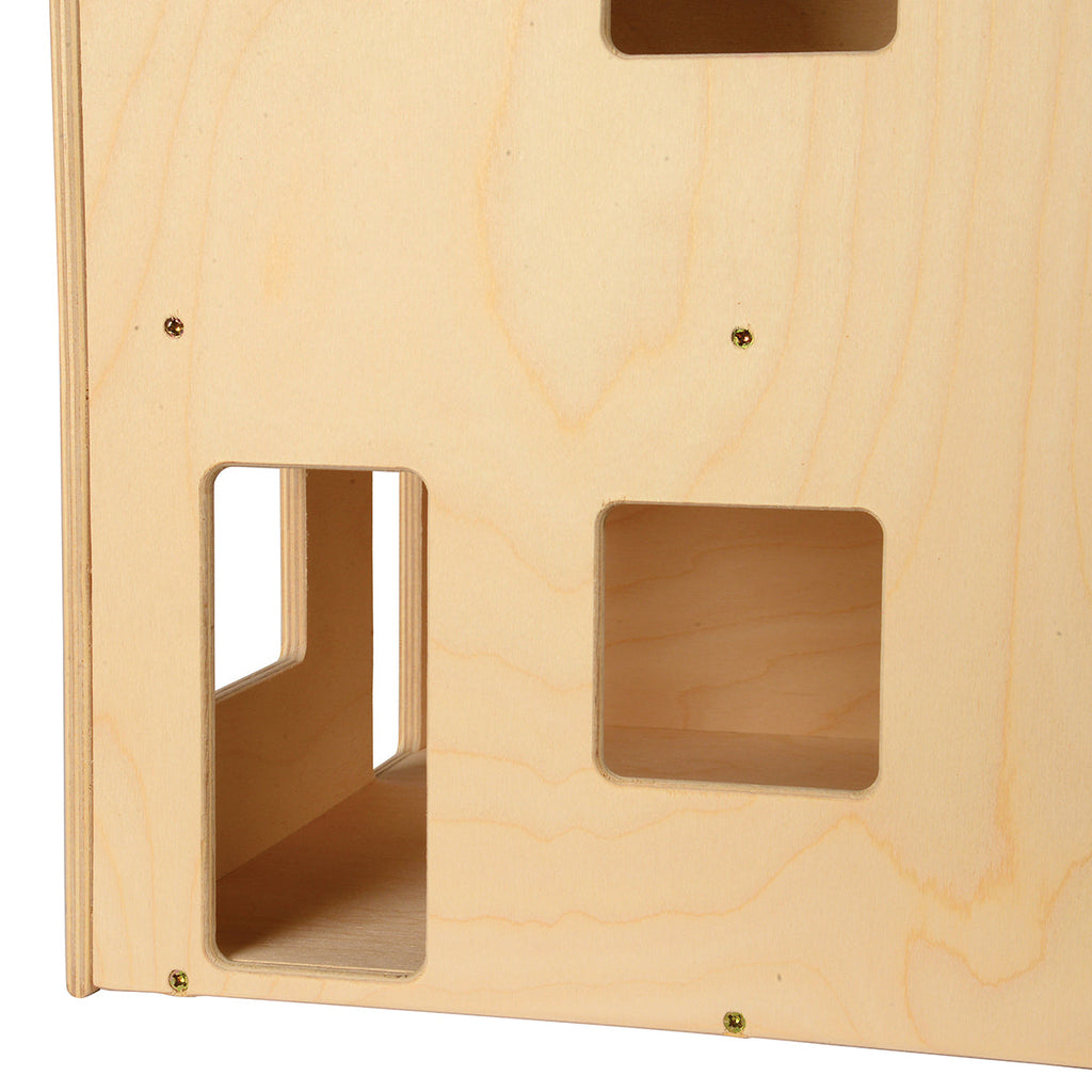 Sturdy Baltic Birch Wooden Dollhouse | Open-Ended Play for Ages 3+