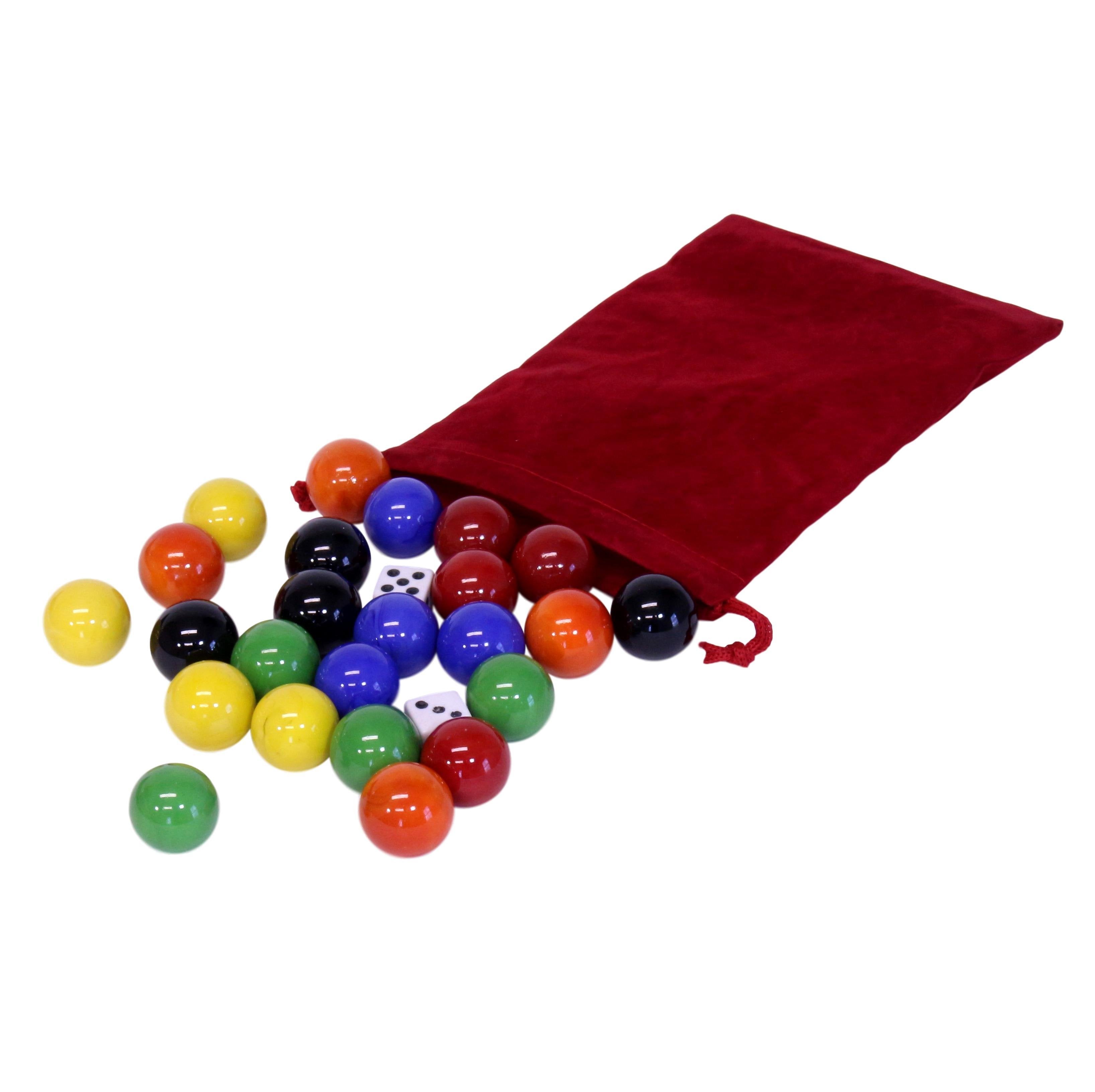 Large 25 Deluxe Wooden Aggravation Marble Game Board, Double-Sided