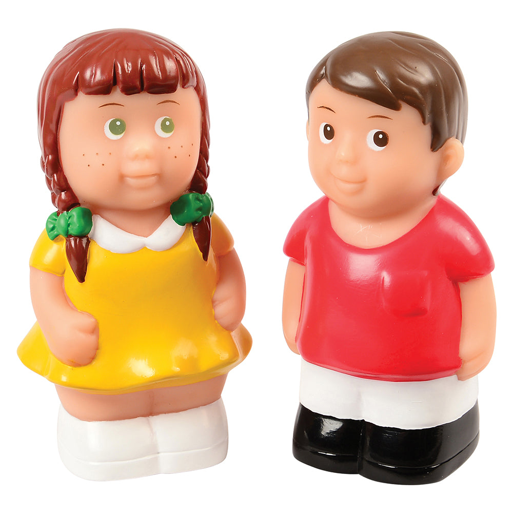Easy Grip Caucasian Family Figures | 4-Piece Set for Block & Pretend Play